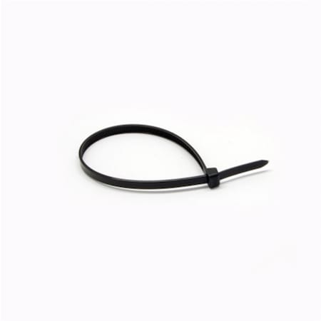 Cable Wholesale Cable Tie, 200 mm L, 52.5 mm Max Bundle Dia., Black, Nylon, 18 lb Strength 30CV-00190BK